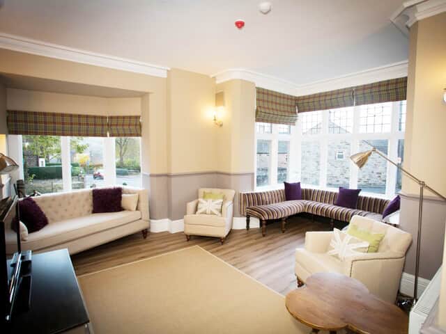 Living Area with comfortable seating up to 12 guests.