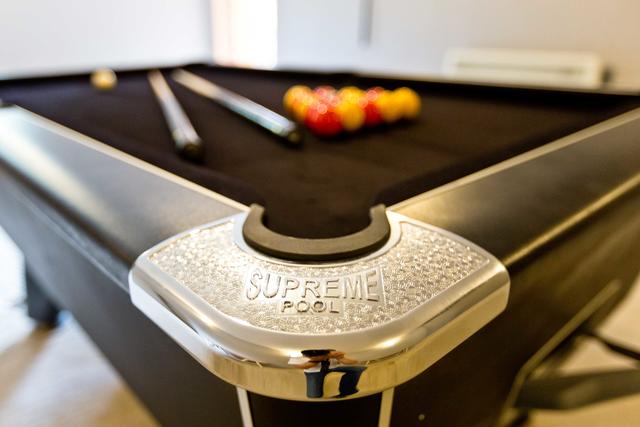 Pool table in the games room