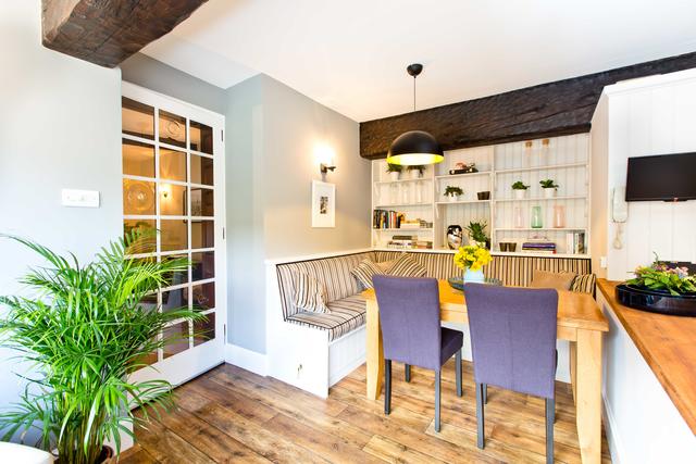 Lovely informal dining space at one end of the kitchen