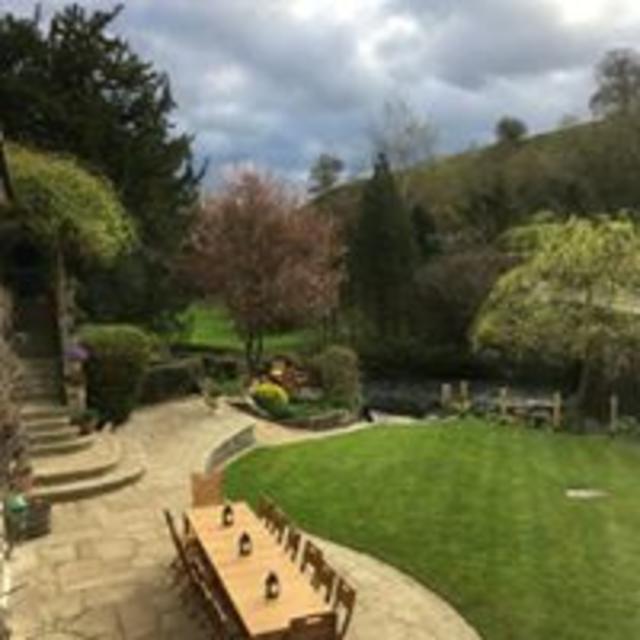 A spectacular garden with the River Wye running at the bottom of it