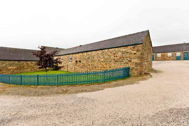 Driveway and view of the Barns