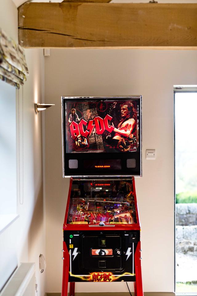 Pinball Machine in Game Room
