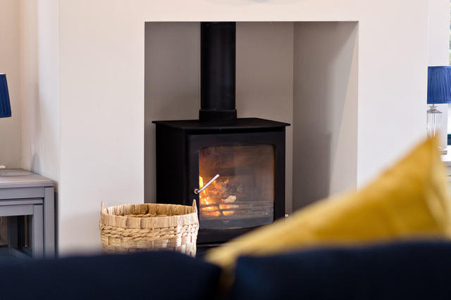 Contemporary Log Burner in the Lounge