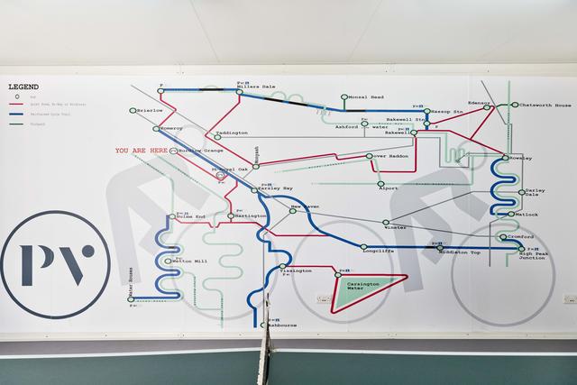 Trail Map in the communal games room