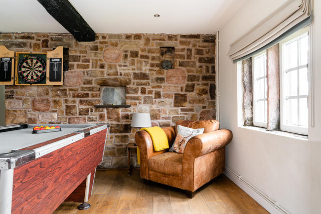A cosy corner to watch a game of pool