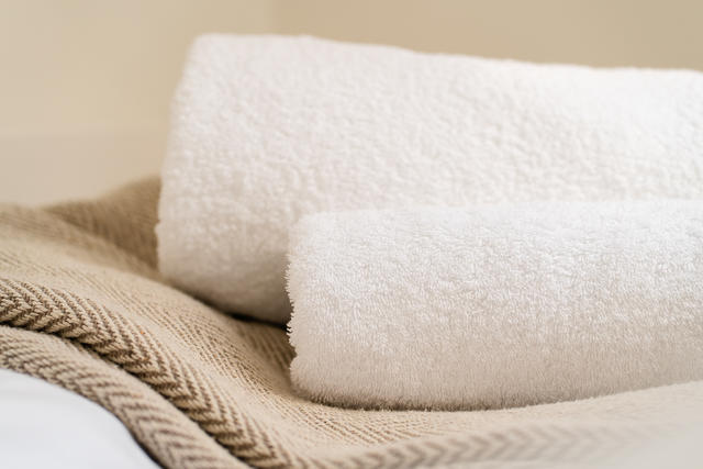 Bath and hand towel provided for each guest