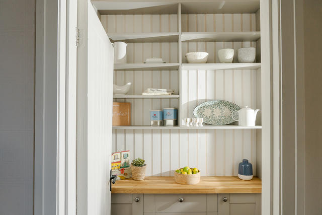 Storage space in the pantry area