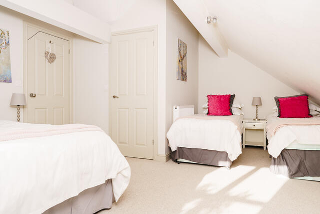 Bedroom 13 in the annexe sleeps up to 5, double bed and 3 single beds
