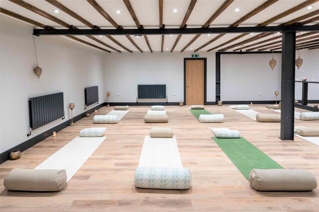 Tranquil space for yoga