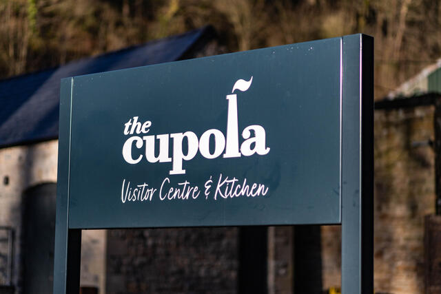 The cupola kitchen next door to the apartments