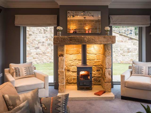 Warm and inviting log burner in the cooler months