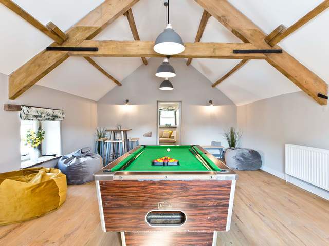 Fabulous games room across from the Barns