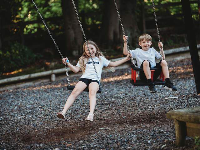 Swings at the Children's Play Area