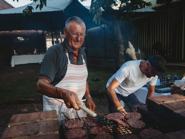 Outdoor BBQ area at Knockerdown, great for summer holidays in Derbyshire