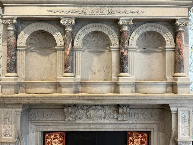 Feature fireplace in the formal Dining Room