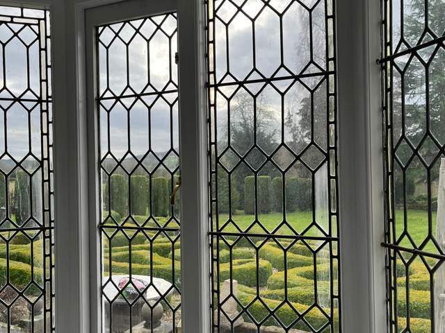 Views from the drawing room to the gardens