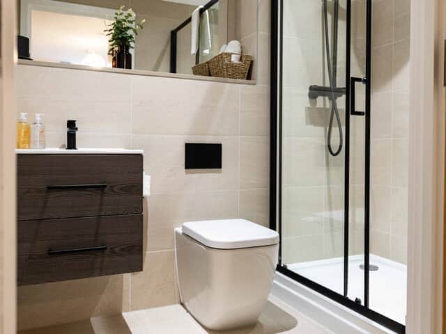 Bathroom with walk in shower