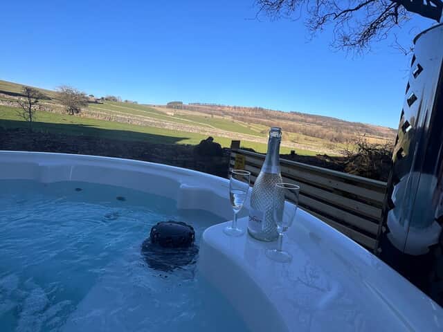 Wood fired hot tub perfect for 7 guests