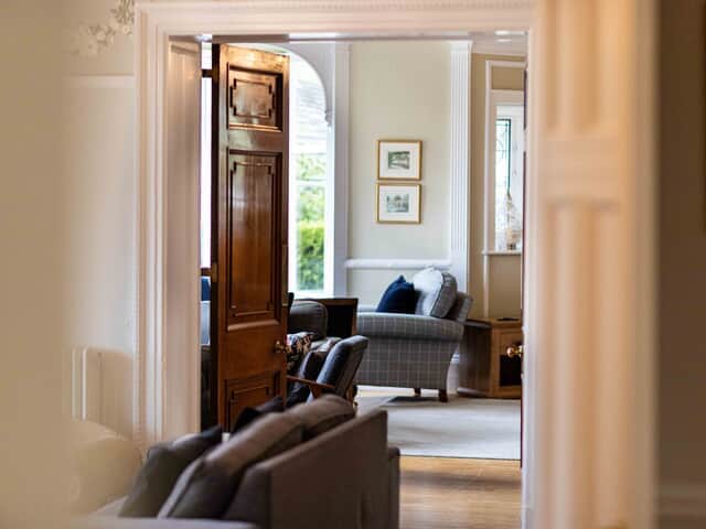Grand double doors to the drawing room