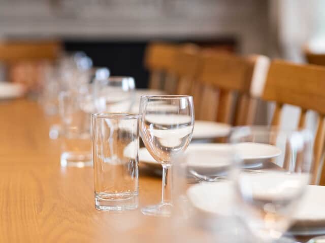 Plenty of crockery, glassware and cutlery