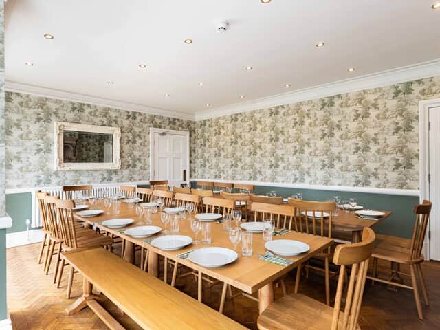 Large formal dining room seating 30