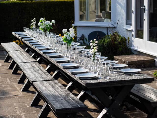 Outdoor dining for 30