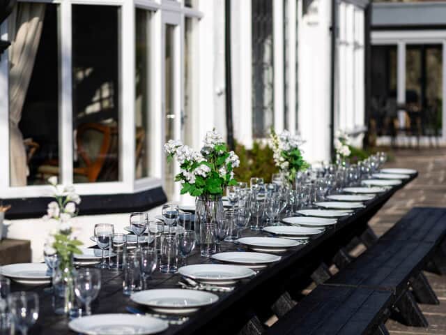 Picnic tables offering plenty of outdoor dining