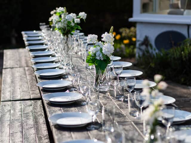 Outdoor dining for 30