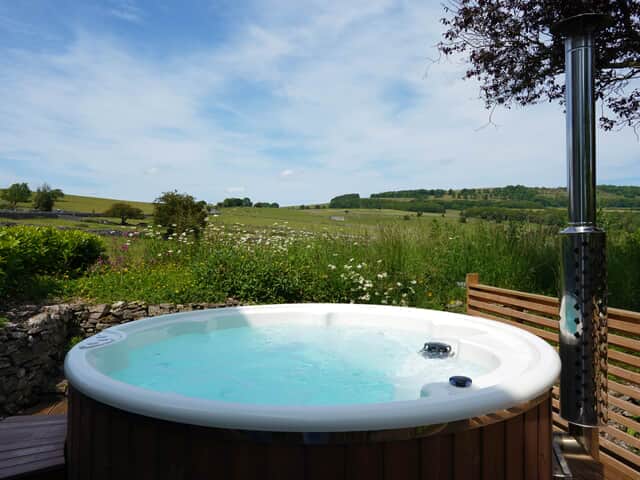 Scenic views from the Cliff House wood fired hot tub