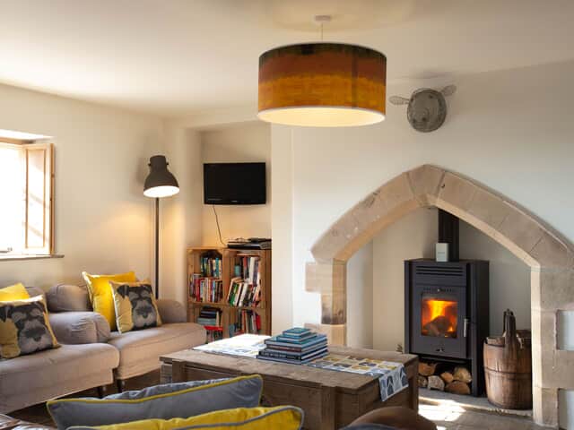 The open plan lounge / kitchen
