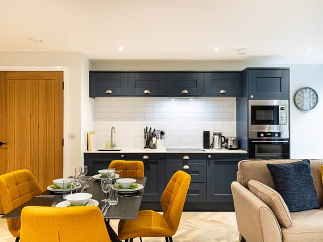 Modern appliances in the kitchen