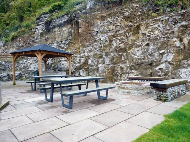 Outdoor communal BBQ area