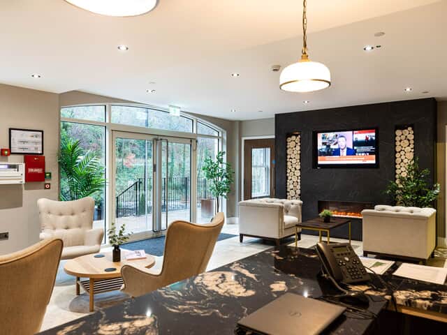 Communal lounge in reception